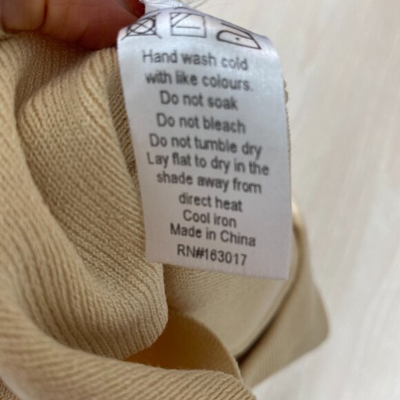 Lioness Knit Bodycon Side Slit Minimal Mini Skirt Beige Size S - Picture 4 of 4